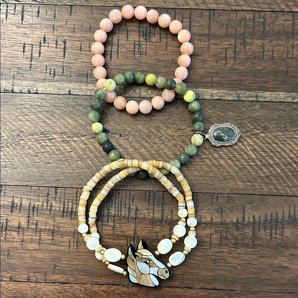 Elegant Multi-Color Beaded Bracelet Set